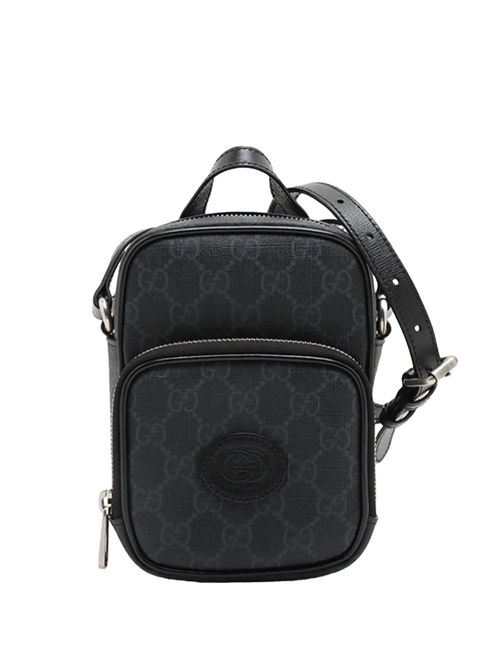 Gucci Pre-Owned 2016-2026 Mini GG Supreme Interlocking G satchel - Grigio