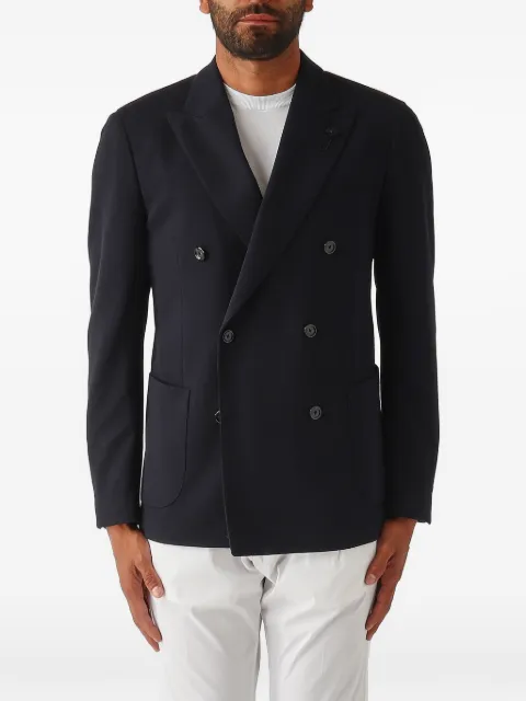 Lardini double-breasted peak-lapels blazer