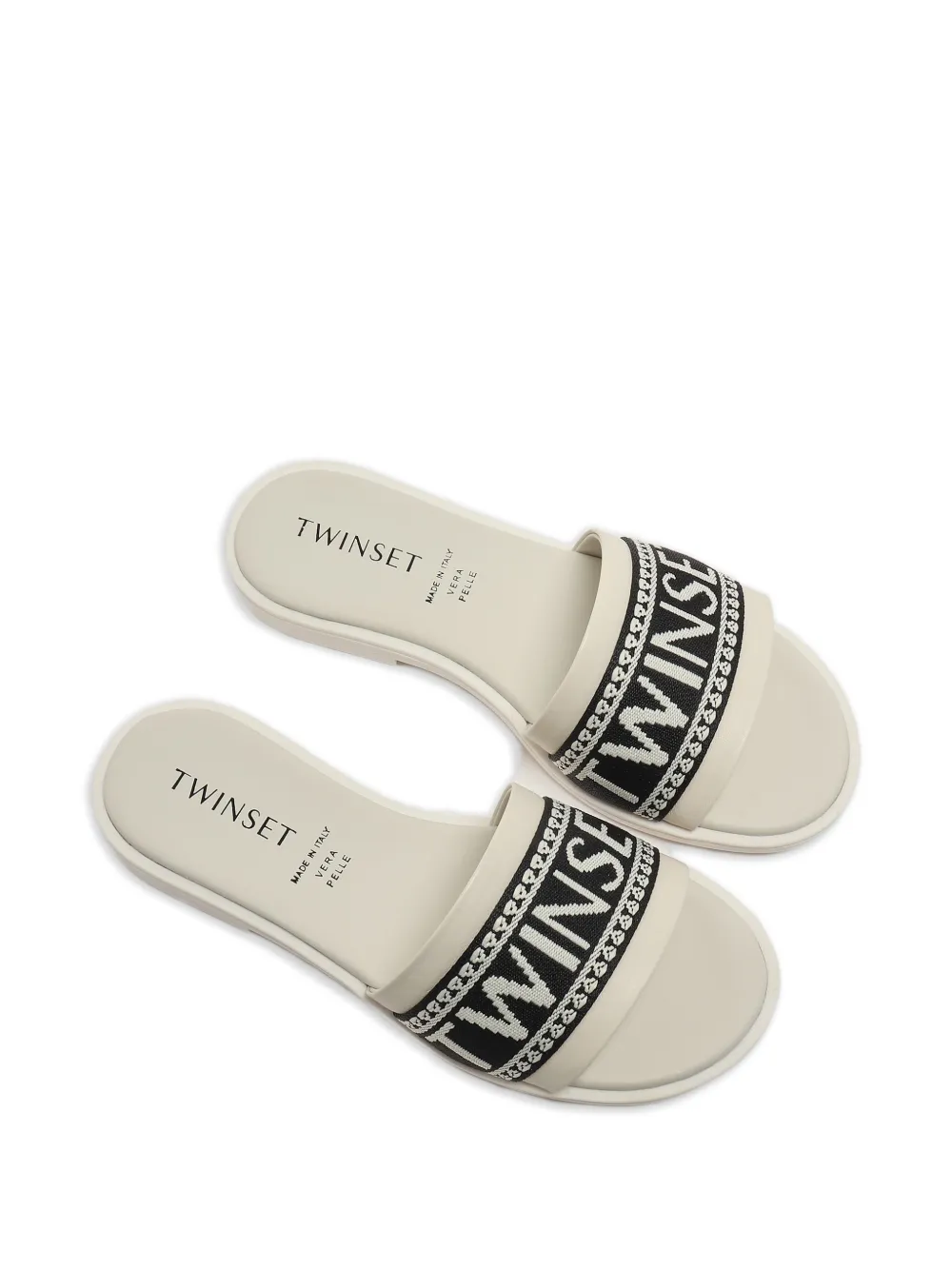 TWINSET Kids Sandalen met logoband Wit