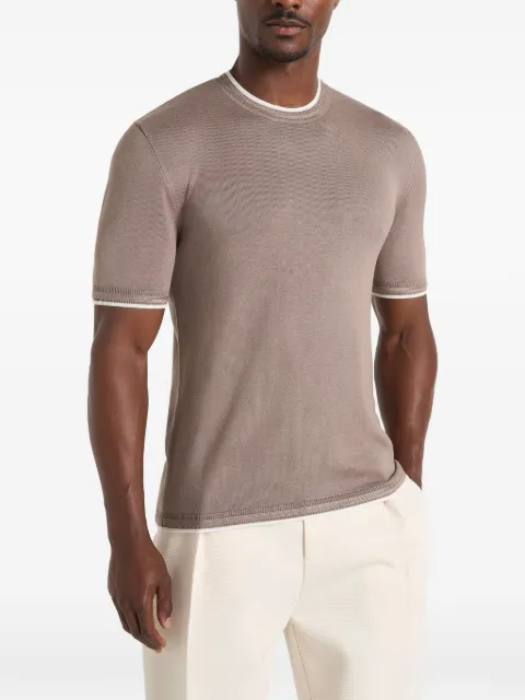 Manière De Voir contrast-trim knit T-shirt