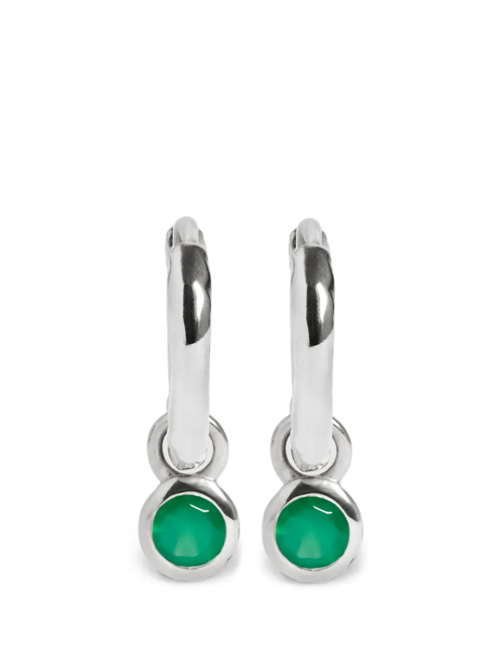 Monica Vinader Orecchini con onice verde - Argento