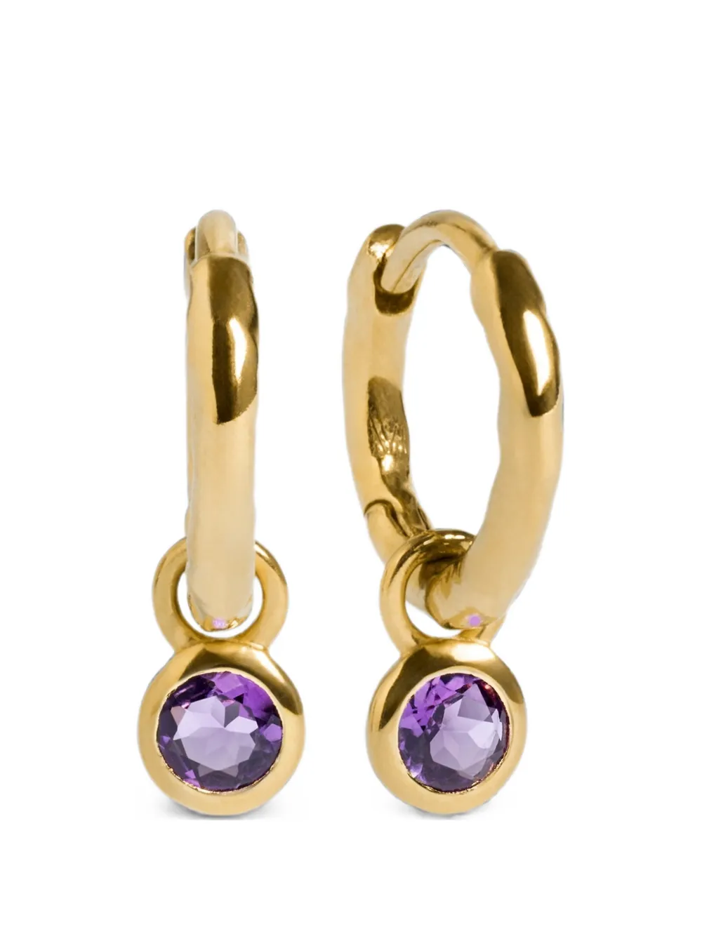 Monica Vinader Creolen mit Amethyst - Gold
