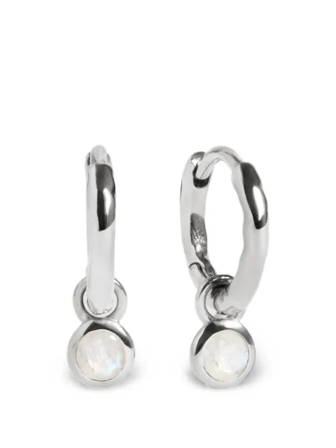 Monica Vinader moonstone-charm hoop earrings