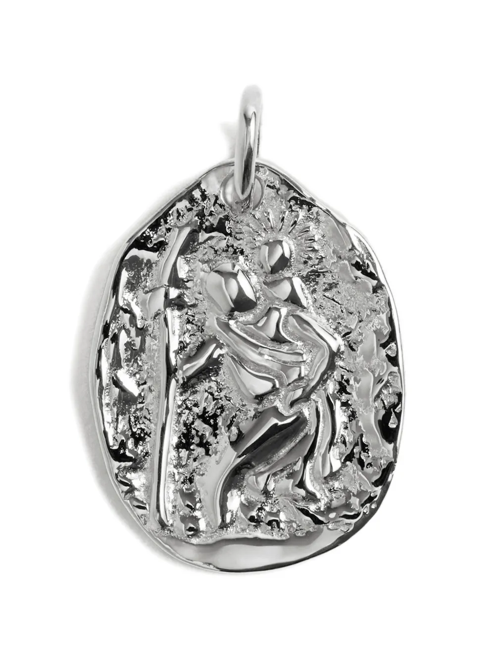 Monica Vinader Collana con pendente St Christopher - Argento
