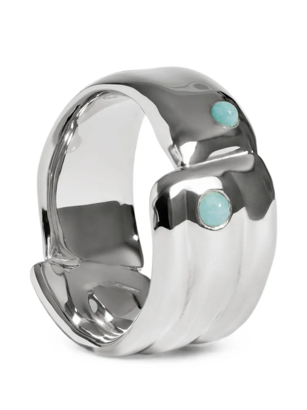 Monica Vinader Anello con pietra - Argento