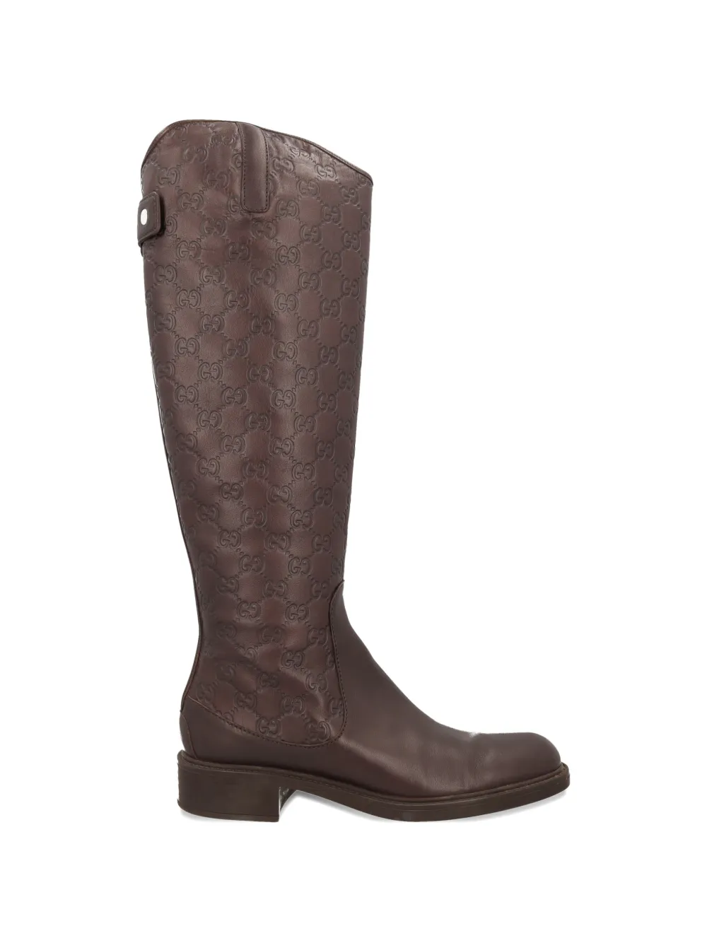 Gucci Pre-Owned Guccissima knee-high boots - Braun