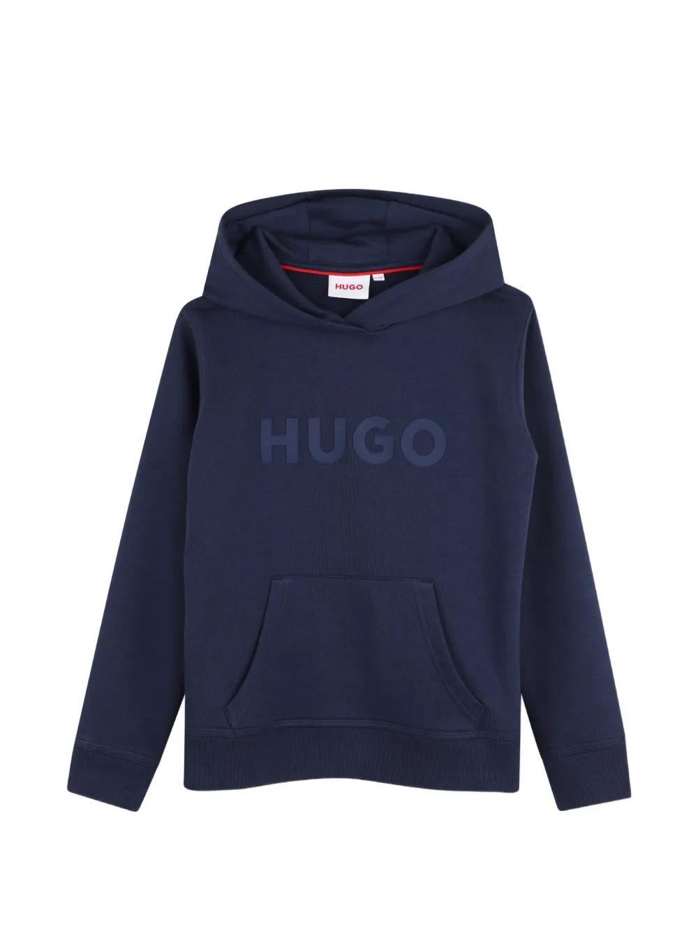 HUGO KIDS Felpa con cappuccio e logo - Blu