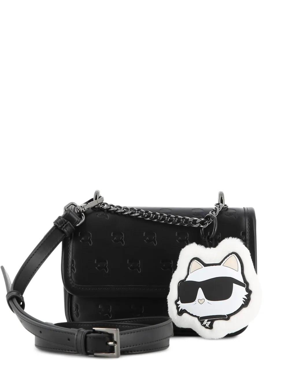 Karl Lagerfeld Kids Borsa a spalla con logo goffrato - Nero