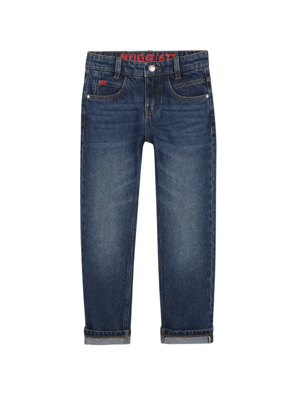HUGO KIDS Jeans con applicazione logo - Blu