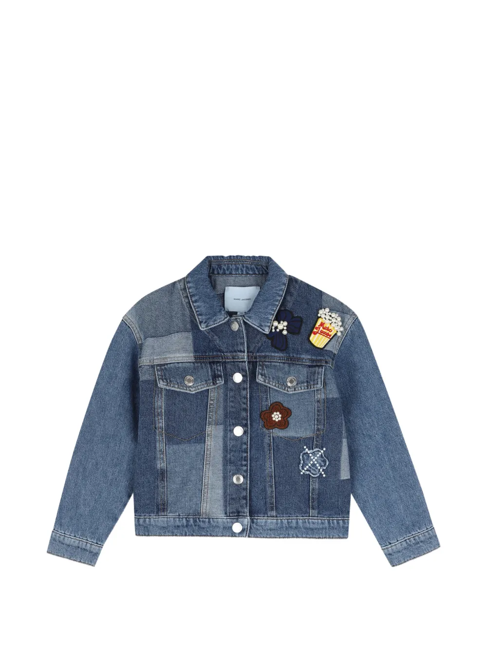 Marc Jacobs Kids Giacca denim con design patchwork - Blu