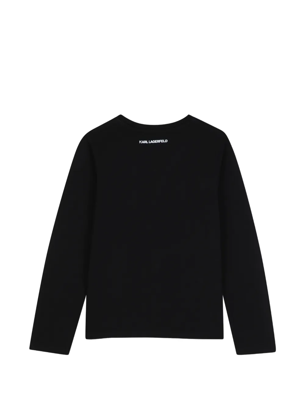 Karl Lagerfeld Kids Trui met patch en lange mouwen Zwart