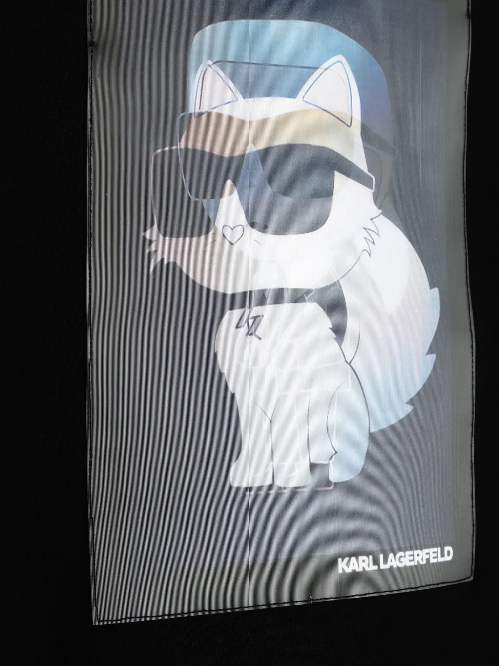 Karl Lagerfeld Kids Trui met patch en lange mouwen Zwart