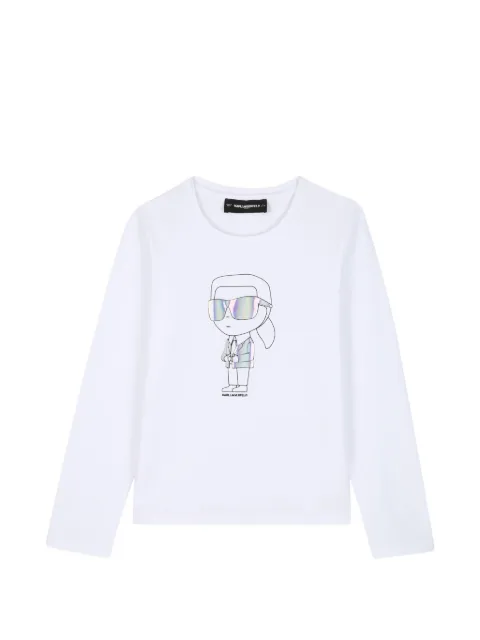 Karl Lagerfeld Kids Ikonik-print long-sleeve T-shirt