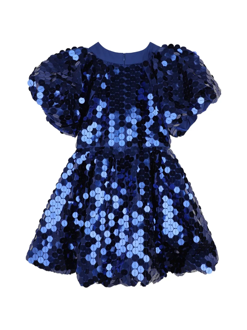 Marc Jacobs Kids Jurk verfraaid met pofmouwen en pailletten Blauw
