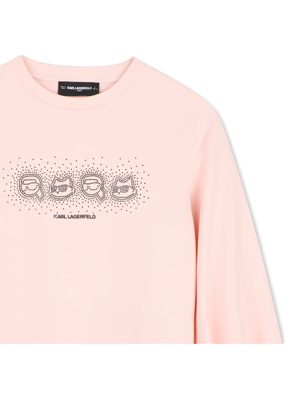 Karl Lagerfeld Kids Ikon jurk verfraaid met stras Roze