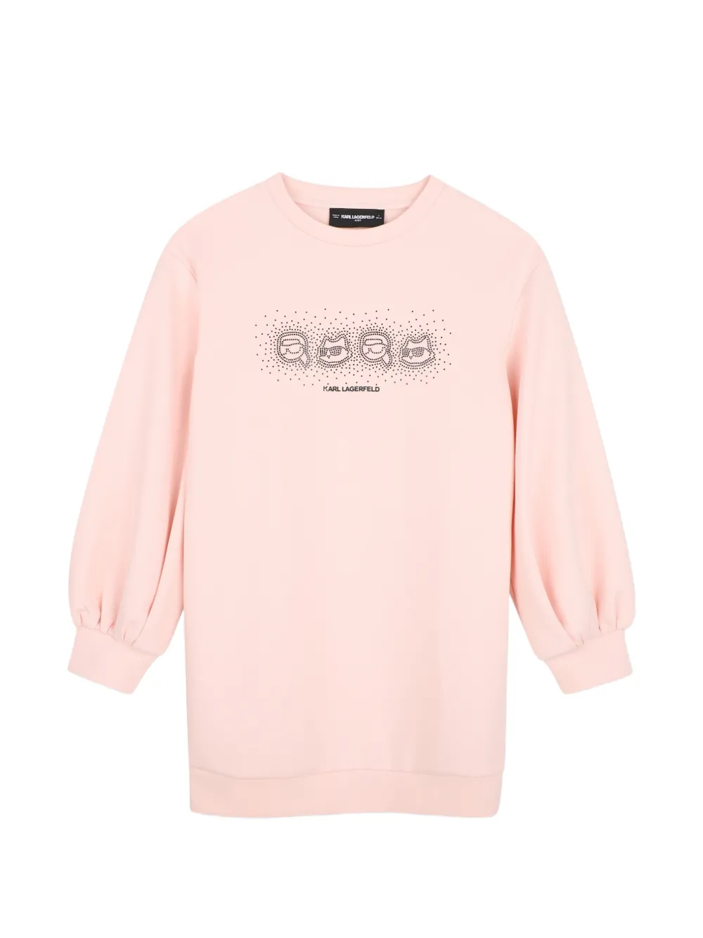 Karl Lagerfeld Kids Kleid mit Strass - Rosa