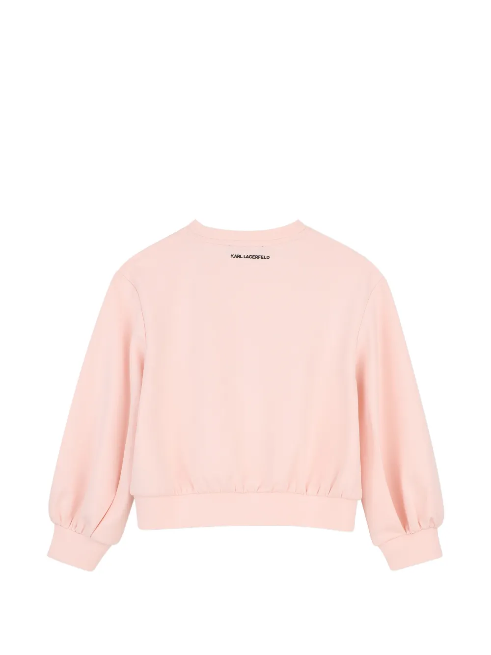 Karl Lagerfeld Kids Trui met pofmouwen en print Roze