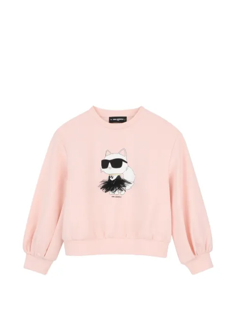 Karl Lagerfeld Kids suéter con estampado Choupette