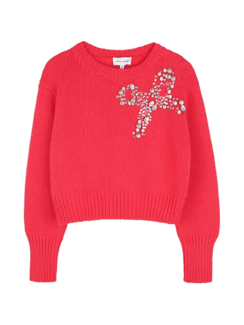 Marc Jacobs Kids crystal bow-detail sweater