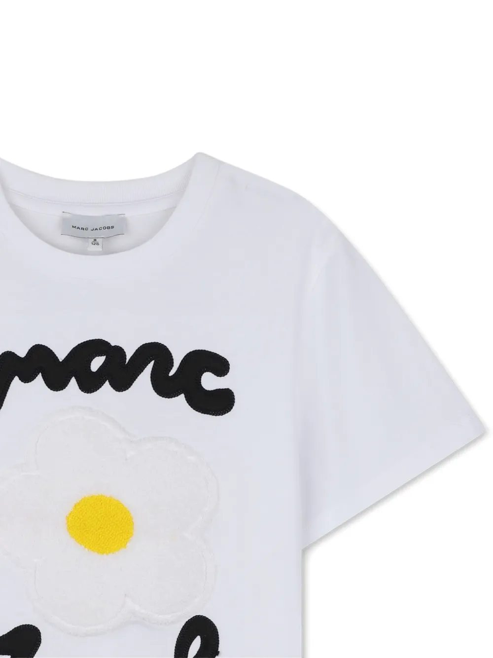 Marc Jacobs Kids T-shirt met madeliefjes-patch en logo Wit