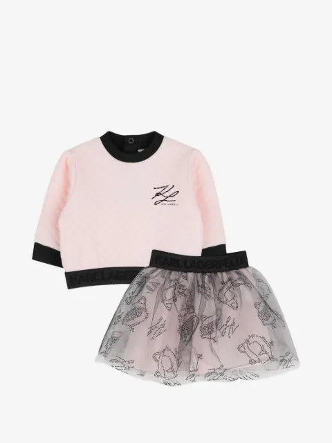 Karl Lagerfeld Kids set de falda de tul capitonada