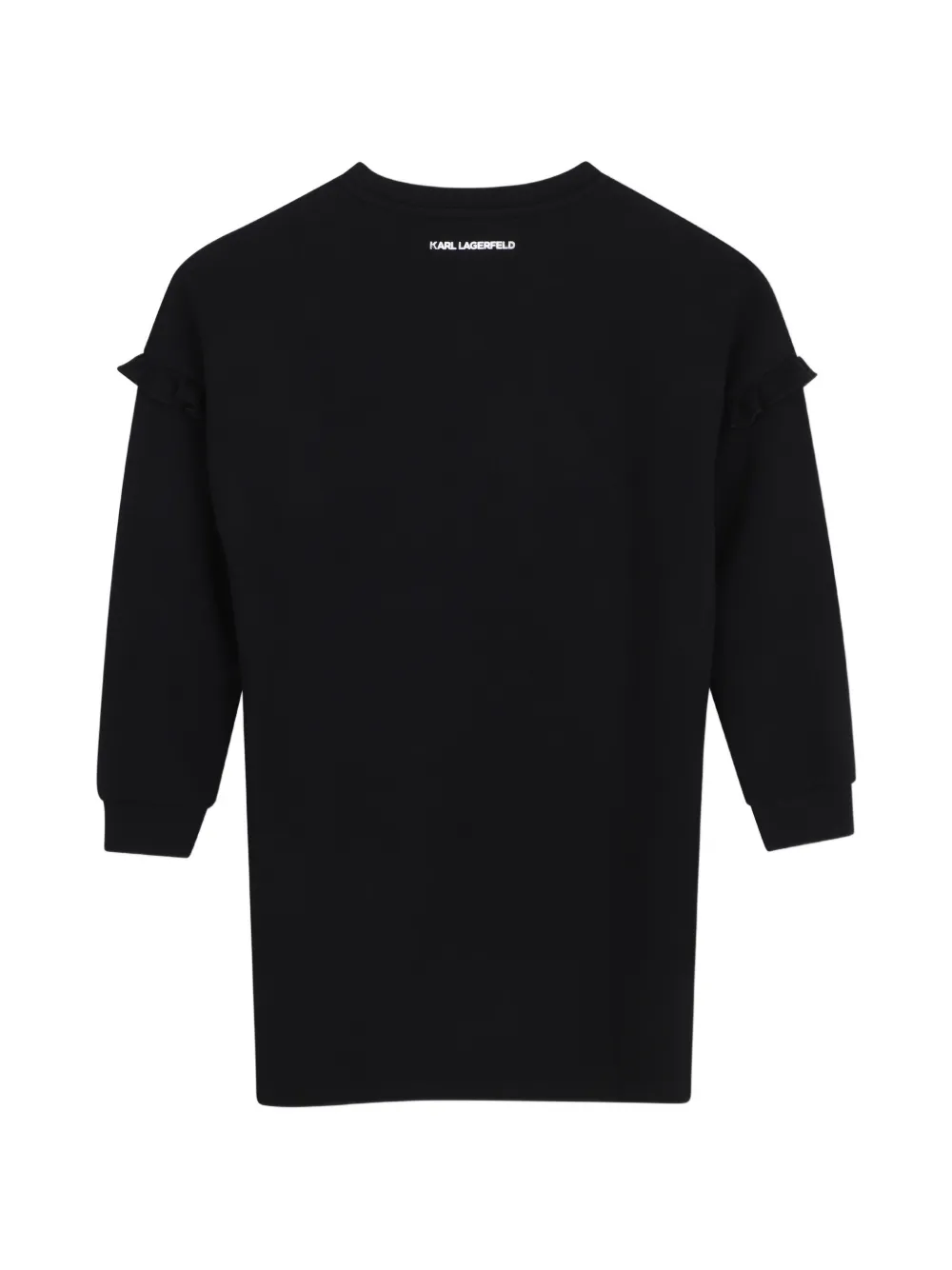 Karl Lagerfeld Kids Jurk met ruches Zwart