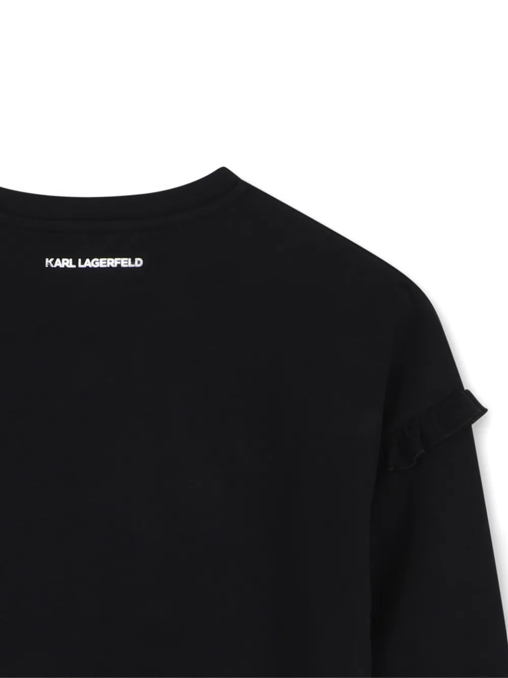 Karl Lagerfeld Kids Jurk met ruches Zwart