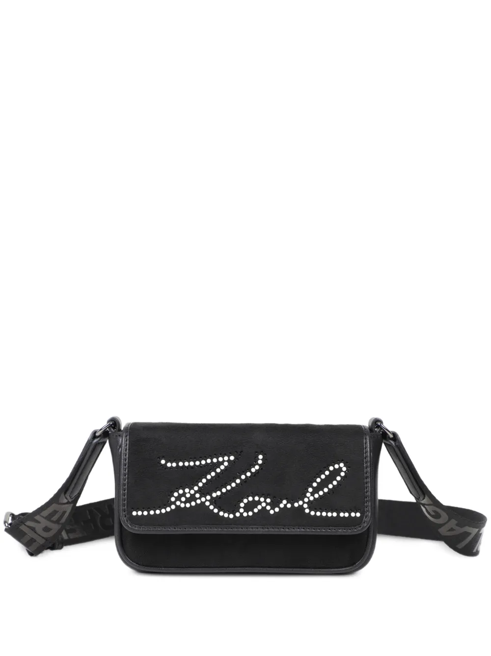 Karl Lagerfeld Kids Borsa a spalla con strass - Nero