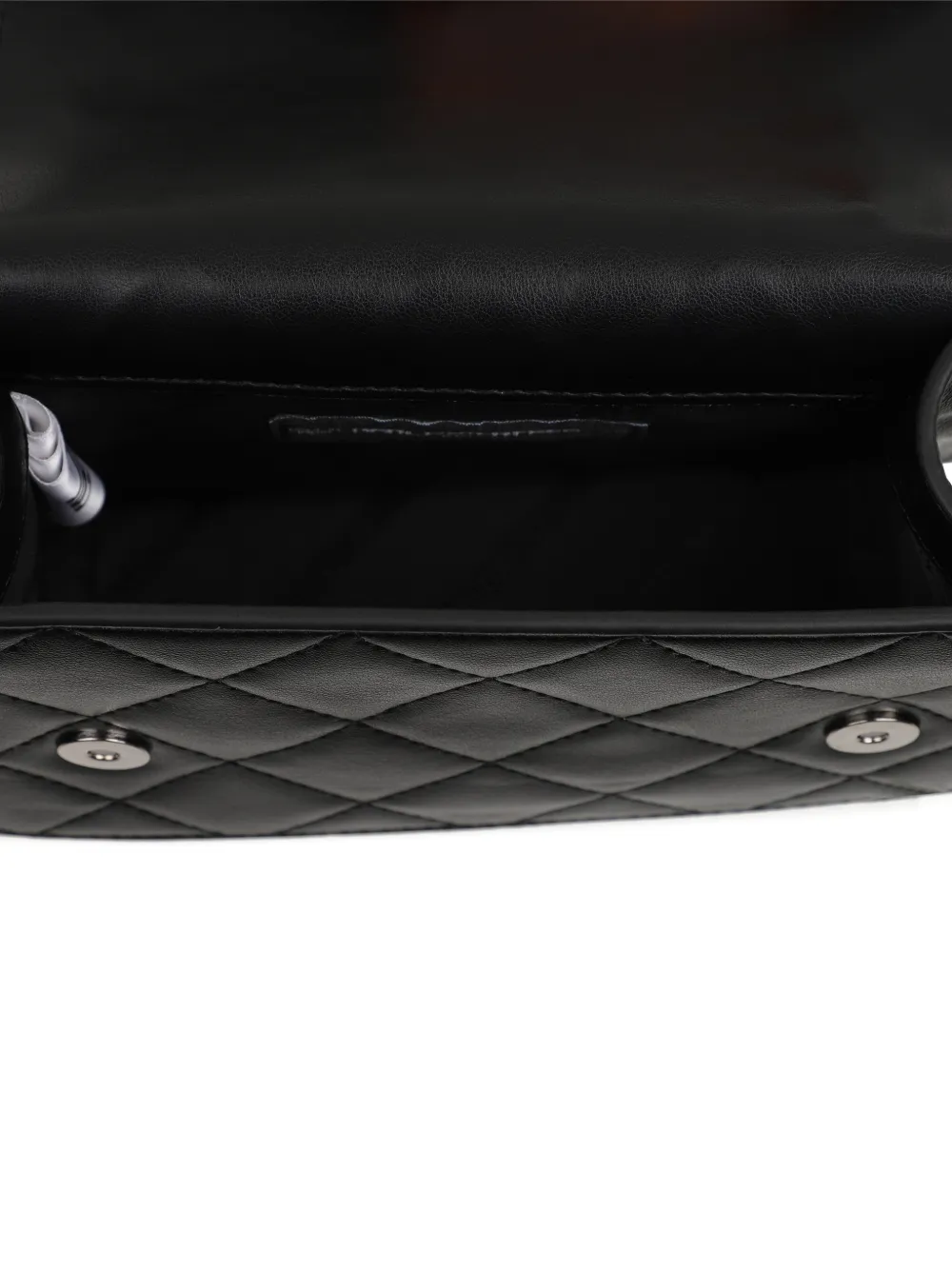 Karl Lagerfeld Kids Gewatteerde tas met logo-patch en handvat Zwart