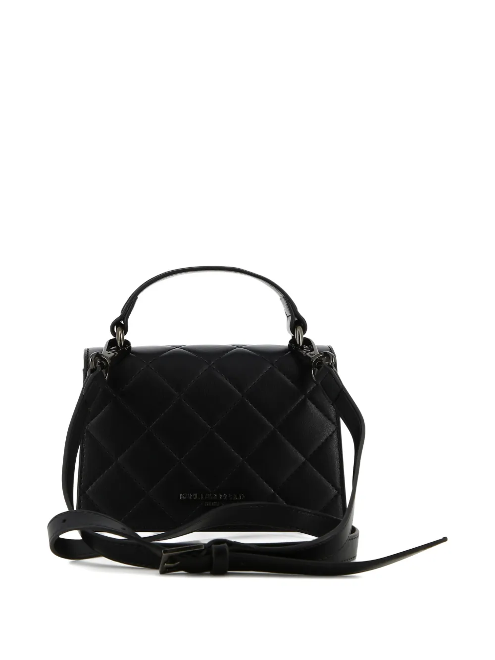 Karl Lagerfeld Kids Gewatteerde tas met logo-patch en handvat Zwart