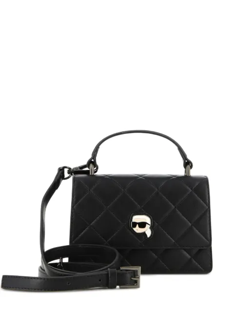 Karl Lagerfeld Kids bolsa capitonada con parche del logo