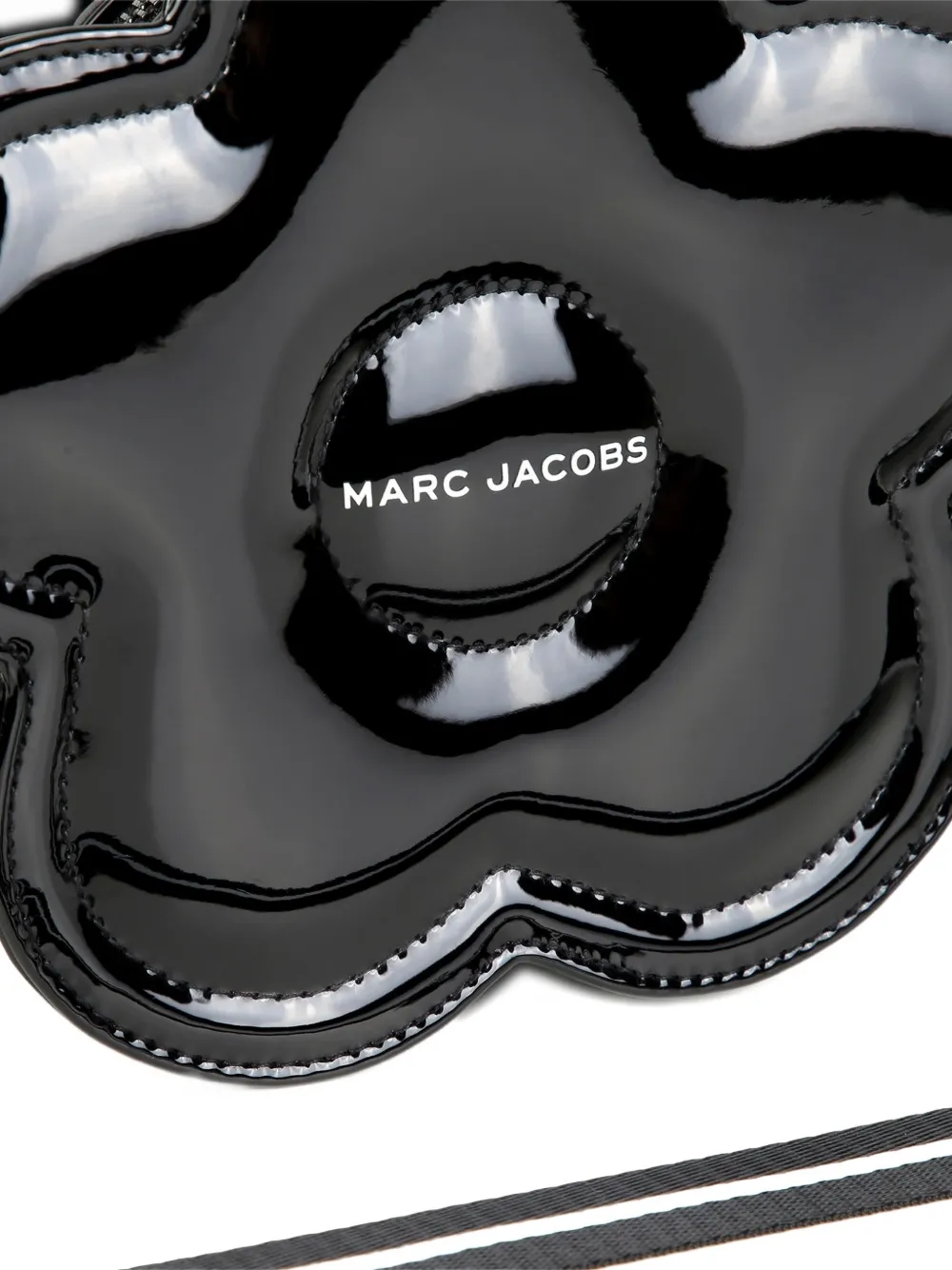 Marc Jacobs Kids Gelakte schoudertas met bloemvorm Zwart