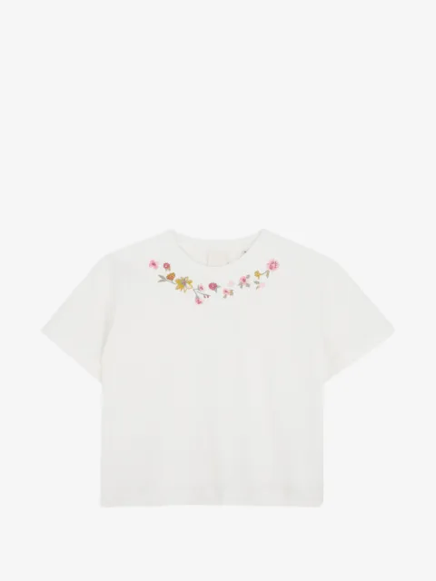 Givenchy Kids playera con bordado floral