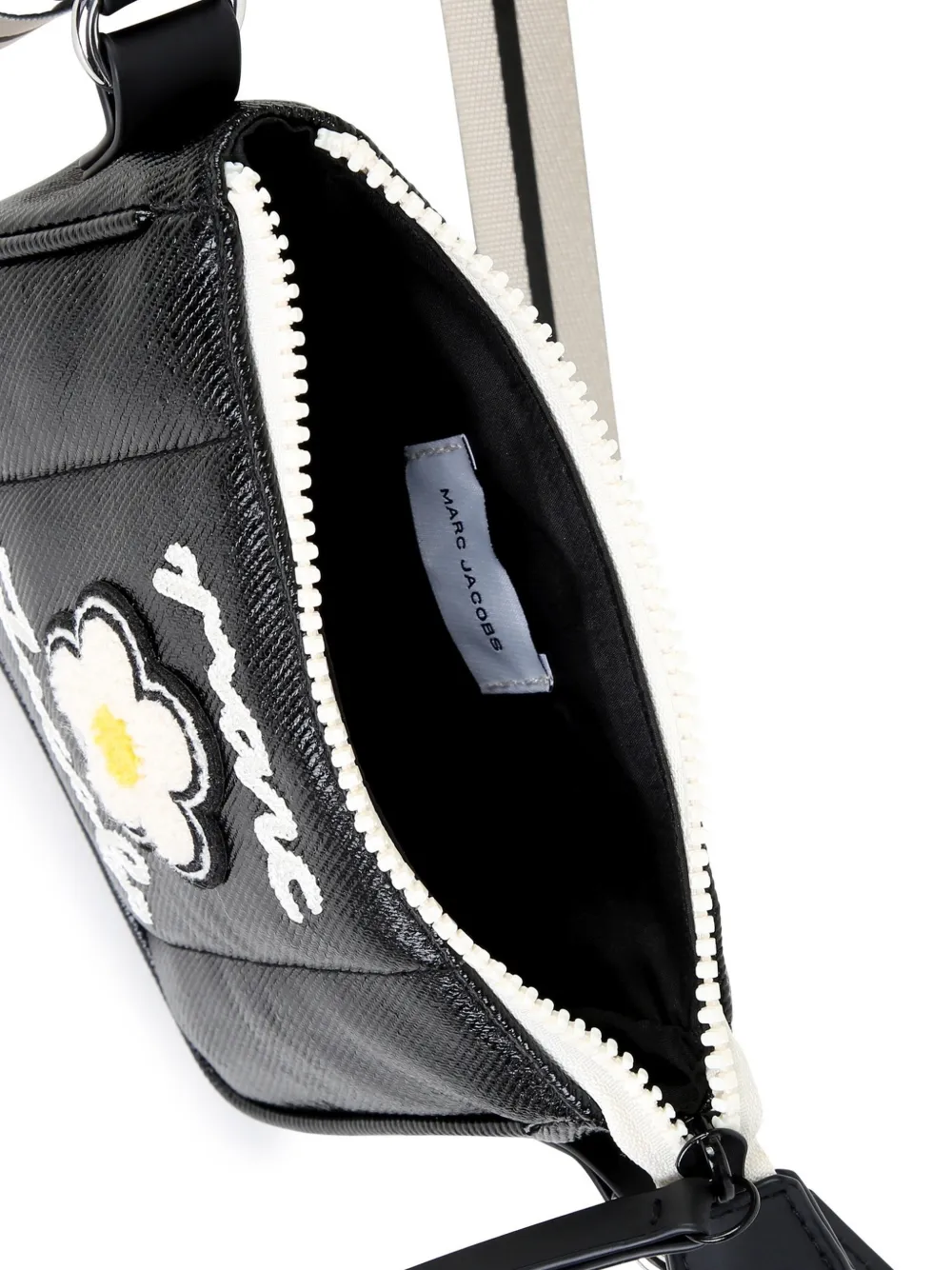 Marc Jacobs Kids Schoudertas met bloemenpatch Zwart
