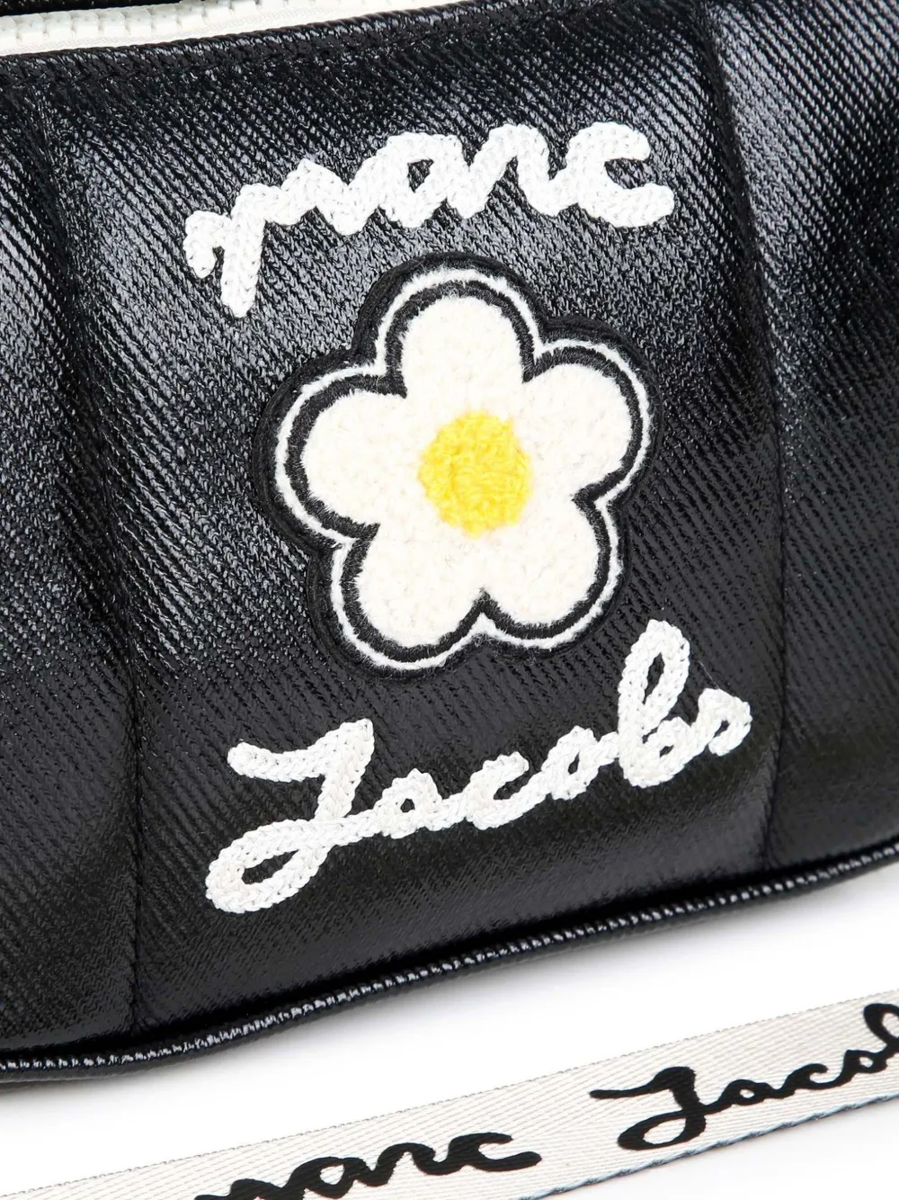 Marc Jacobs Kids Schoudertas met bloemenpatch Zwart