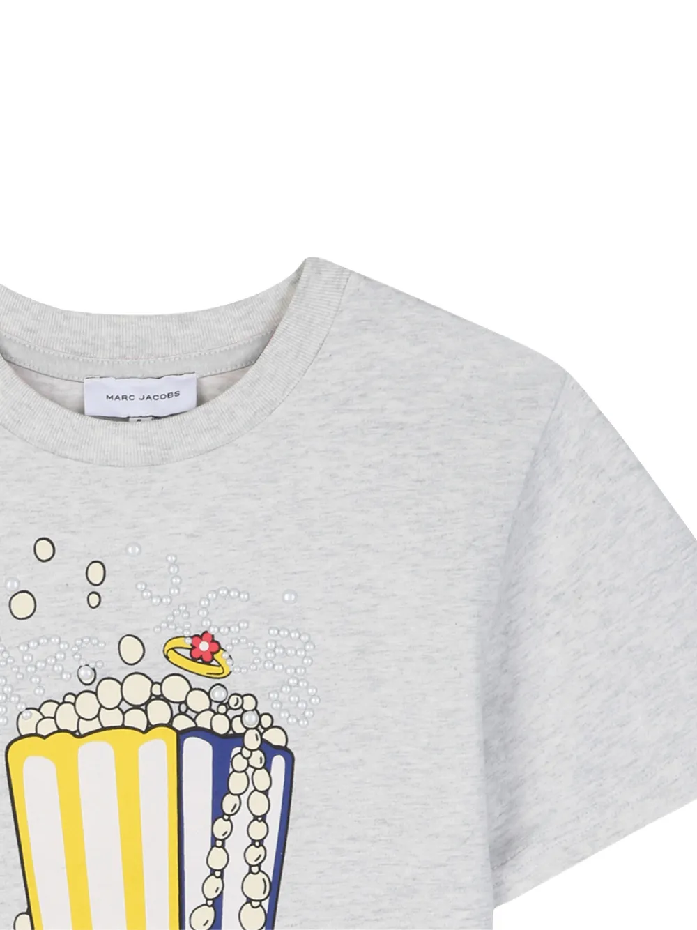 Marc Jacobs Kids Katoenen T-shirt met logoprint Grijs