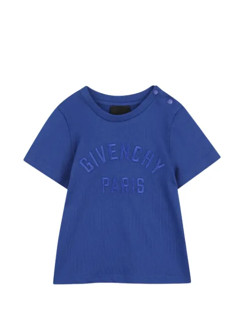 Givenchy Kids t-shirt boutonné sur l'épaule à logo brodé