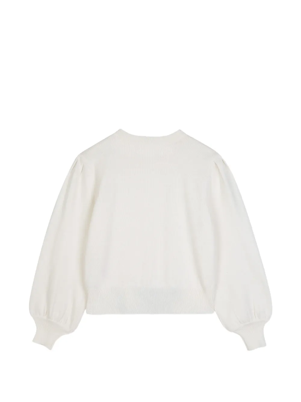 Karl Lagerfeld Kids Trui verfraaid met logo en pofmouwen Wit