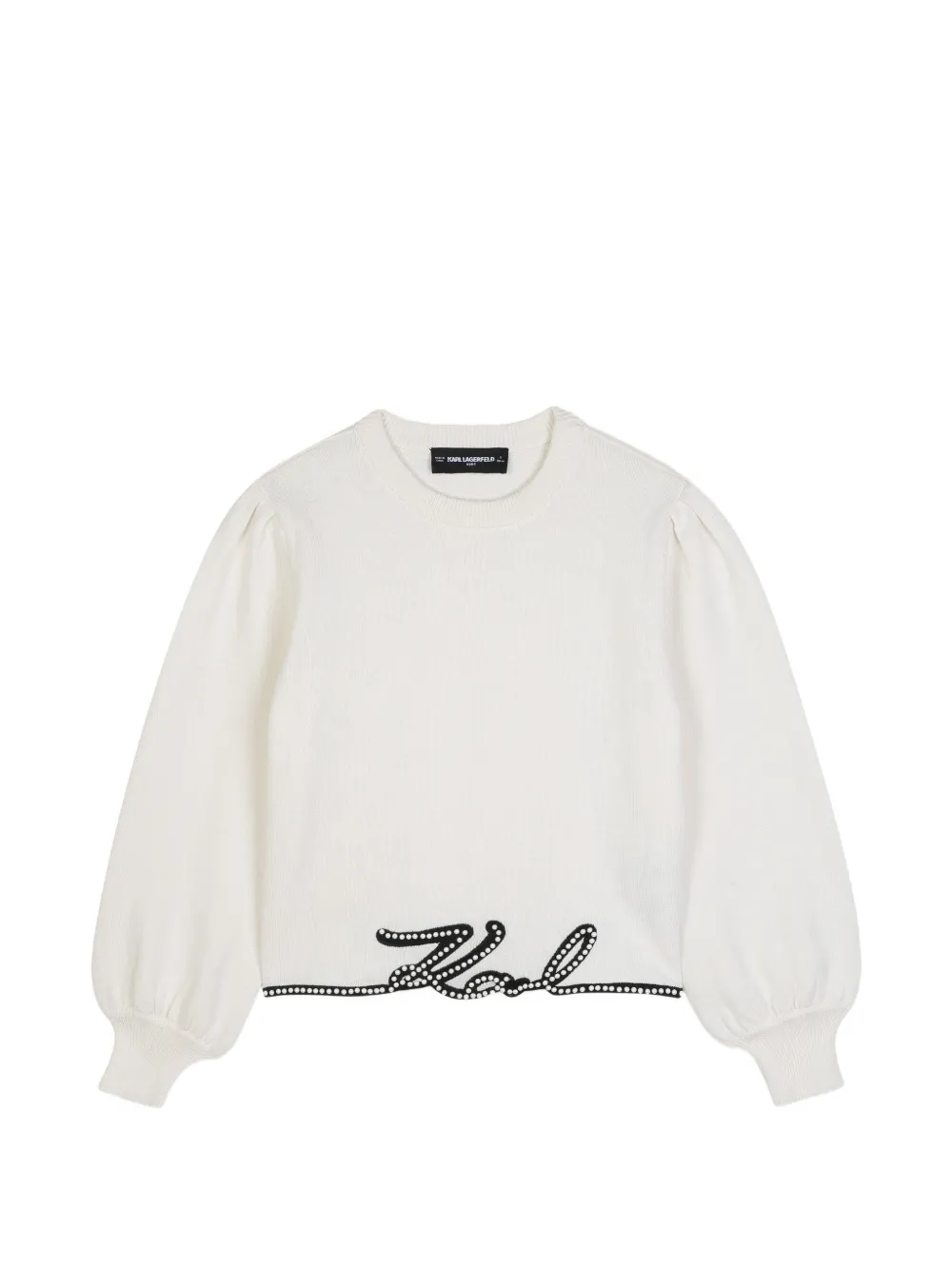 Karl Lagerfeld Kids Maglione con logo - Bianco