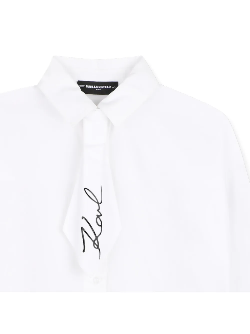 Karl Lagerfeld Kids Katoenen shirt met logoprint Wit