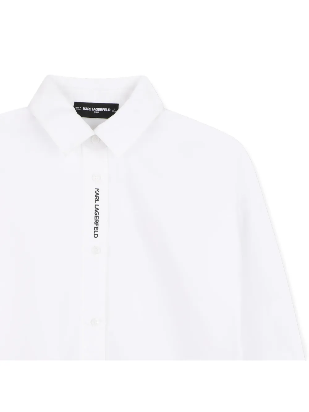 Karl Lagerfeld Kids Katoenen shirt met logoprint Wit