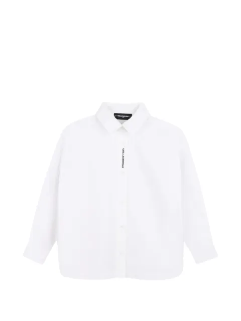 Karl Lagerfeld Kids logo-print cotton shirt