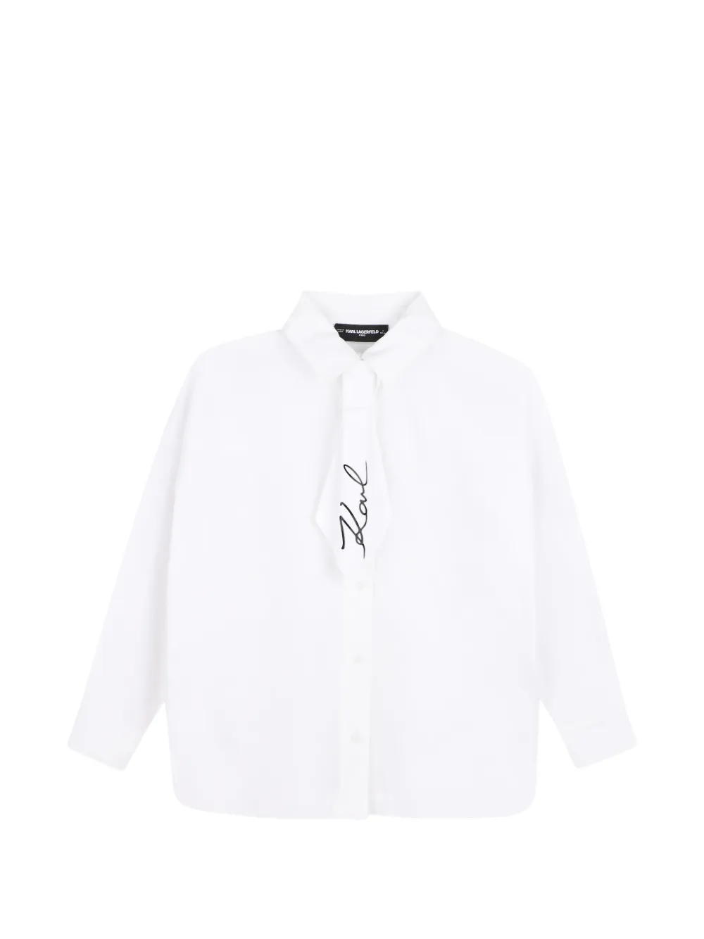 Karl Lagerfeld Kids Katoenen shirt met logoprint Wit