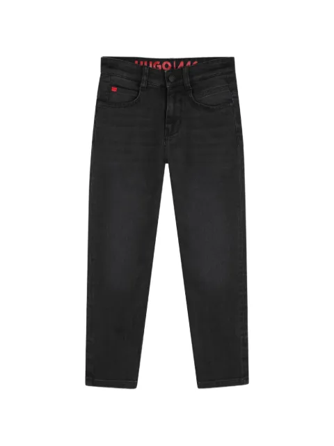 HUGO KIDS logo-patch jeans