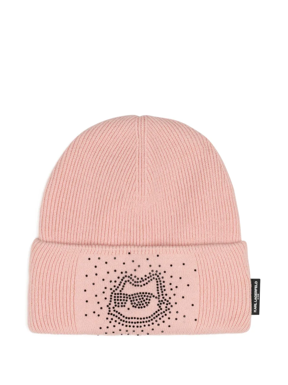 Karl Lagerfeld Kids Twee mutsen verfraaid met stras Roze