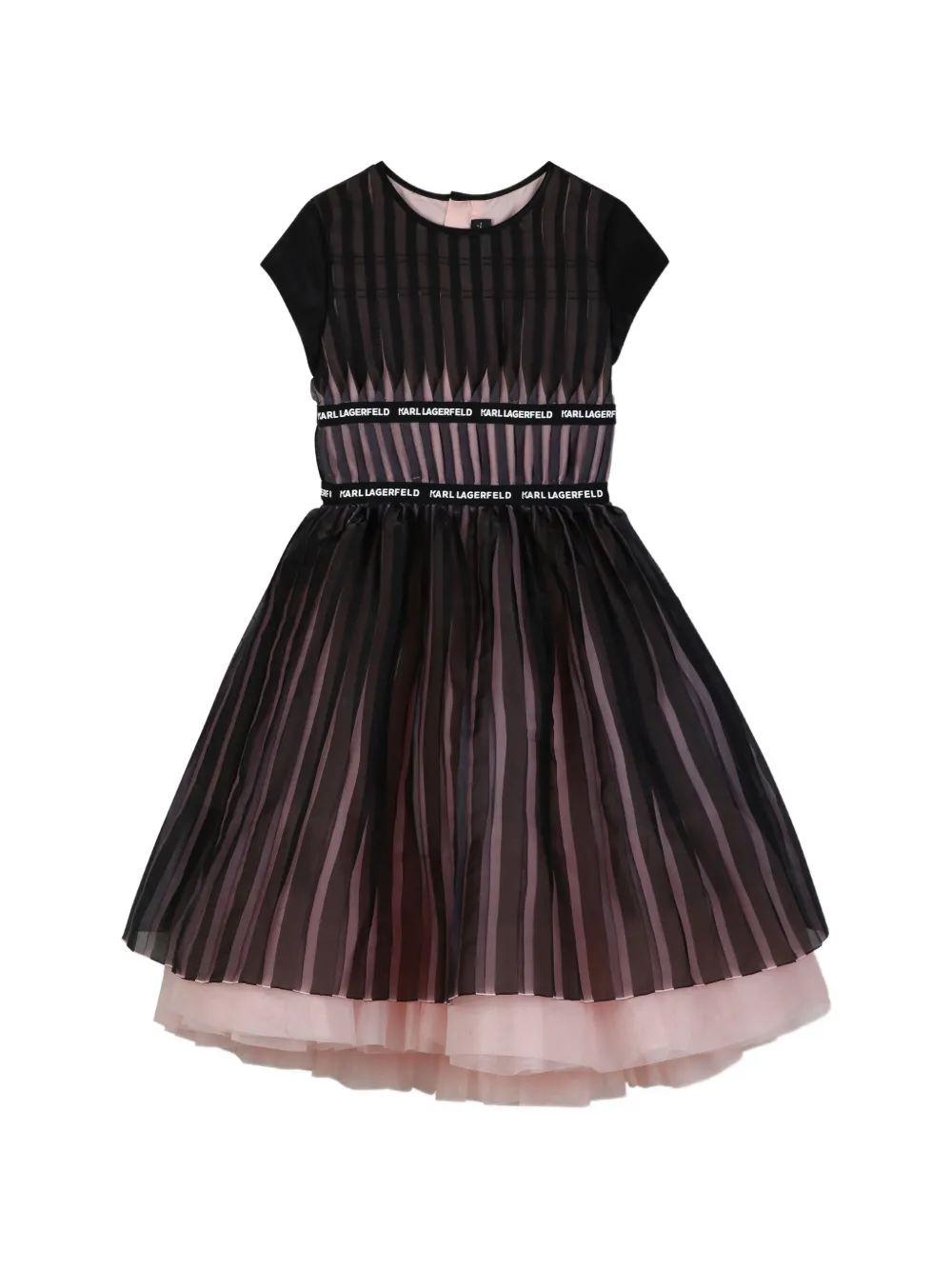 Karl Lagerfeld Kids Abito plissettato - Nero