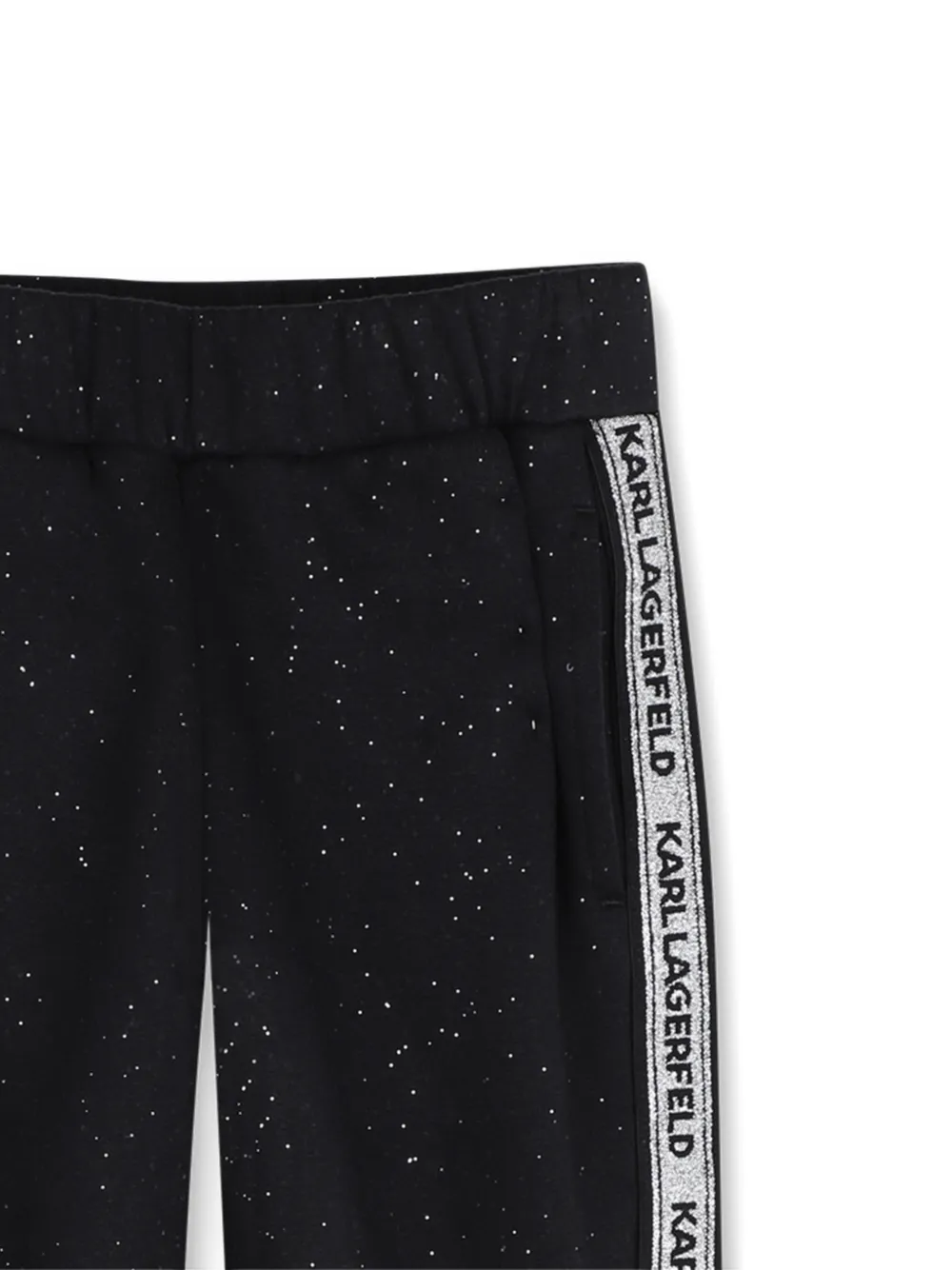 Karl Lagerfeld Kids Trainingsbroek met logoband Zwart
