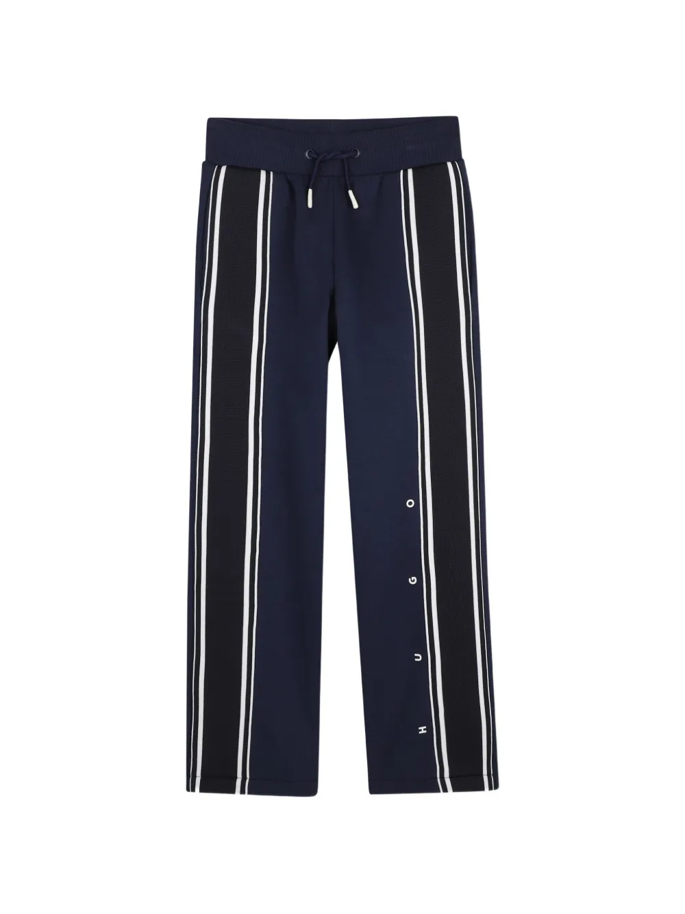 HUGO KIDS side-stripe-detail track pants - Blue