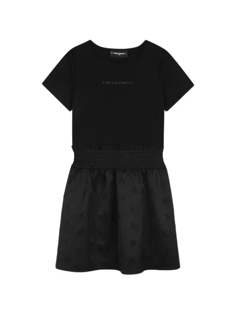Karl Lagerfeld Kids smocked-waist dress