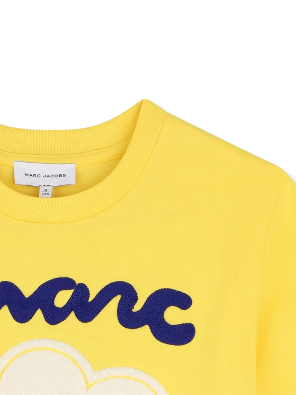 Marc Jacobs Kids T-shirt met geborduurd logo en bloemenpatch Geel